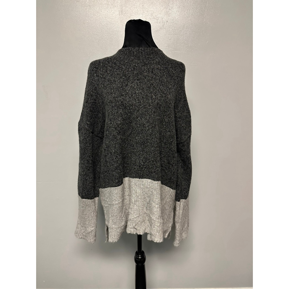 Women's Michael Kors Crew Neck Sweater XL Charcoal & Light Gray
